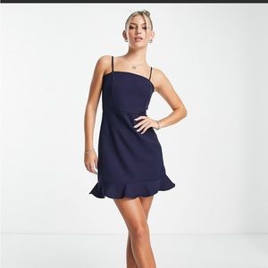 ASOS Trendyol navy cami mini dress XS size 2
